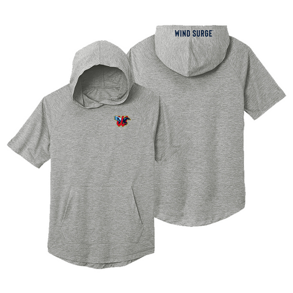 Wichita Wind Surge Adult Grey Home Logo SS Hoodie