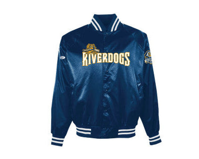 Charleston RiverDogs OT Sports Satin Throw Back Navy Jacket