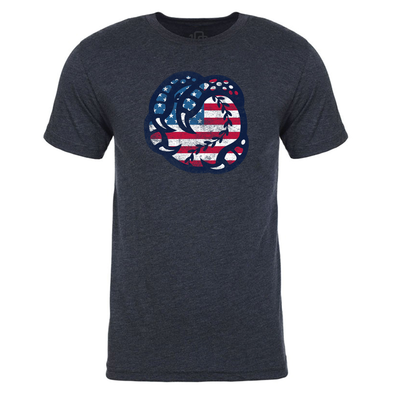 BOISE HAWKS PATRIOTIC TEE, NAVY