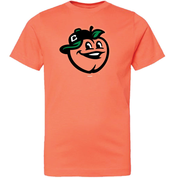 Youth Orange Peach Head Fine Jersey Tee