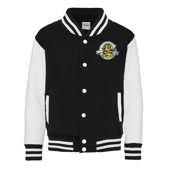 Yth BlackWhite Letterman Jacket