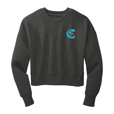 Women's Embroidered Cropped Crewneck