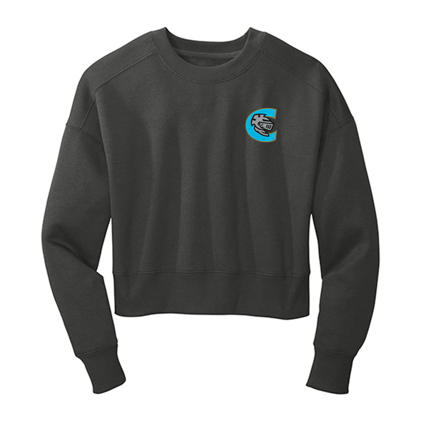 Women's Embroidered Cropped Crewneck