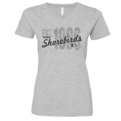 Delmarva Shorebirds Women's Gray V-Neck