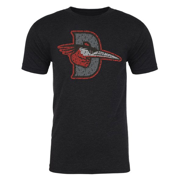 Delmarva Shorebirds 108 Stitches Logo Spelled Out Tee