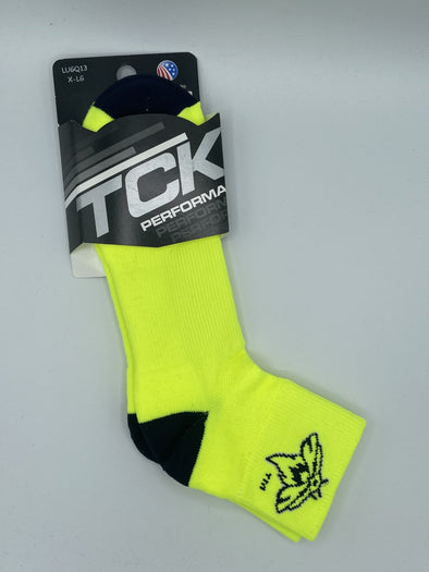 Columbia Fireflies Neon Yellow Quarter Sock