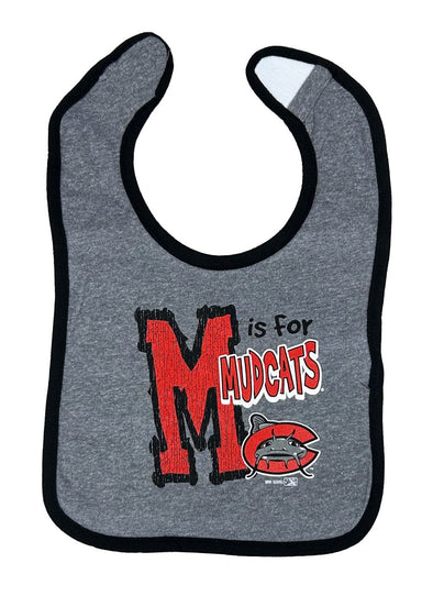 Carolina Mudcats Heather/Black Alphabet Bib