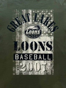 Great Lakes Loons 2025 New Era Armed Forces Short Sleeve Tee