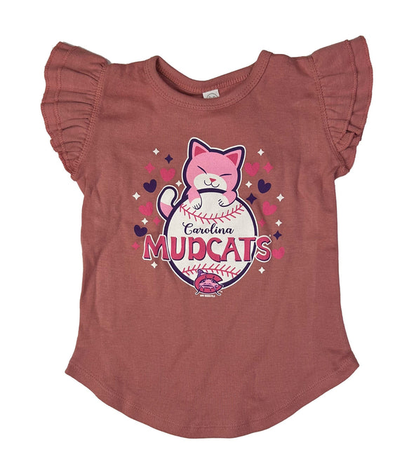 Carolina Mudcats Flutter Sleeve Tee