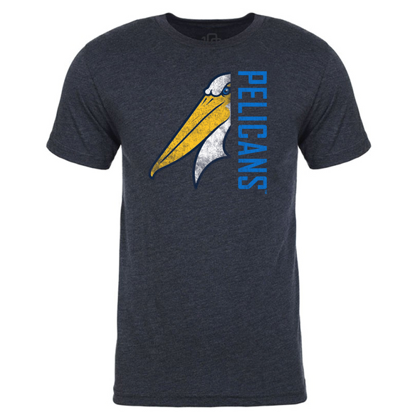 Myrtle Beach Pelicans 108 Stitches Navy Alt Split Tee