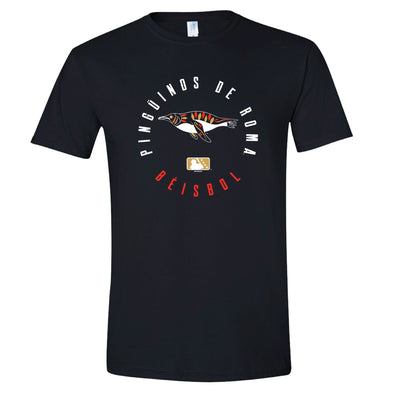 Rome Emperors Los Pingüinos Black Short Sleeve T-Shirt