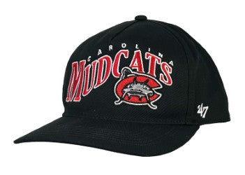 Carolina Mudcats '47 Black Wave Snapback