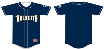 Charleston RiverDogs 2025 Authentic On-Field Holy City Navy Jersey