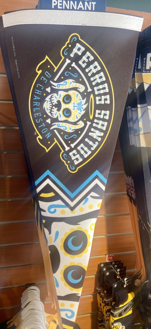 Charleston RiverDogs Black Perros Santos Pennant