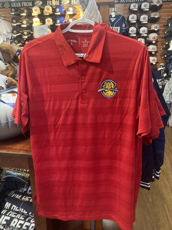 Charleston RiverDogs Antigua Charleston Compass Red Polo