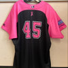 Delmarva Shorebirds Throwback Team Issued Pink/Black Jersey