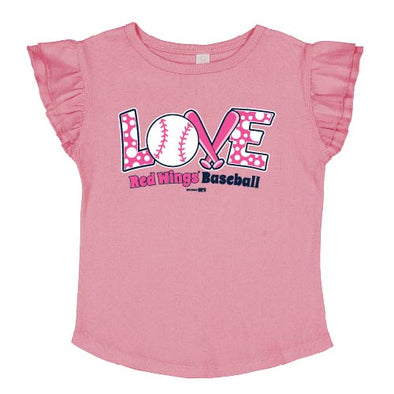 Rochester Red Wings Toddler Girls Ruffle Tee