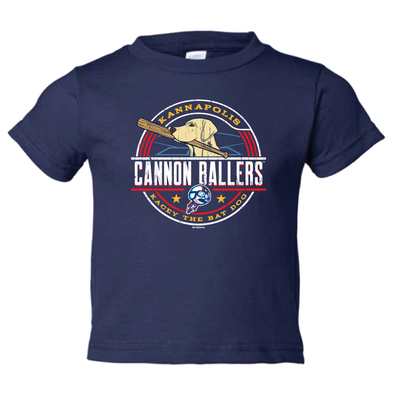 Toddler Navy Kacey the Bat Dog Tee