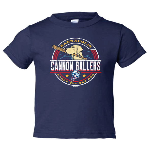 Toddler Navy Kacey the Bat Dog Tee