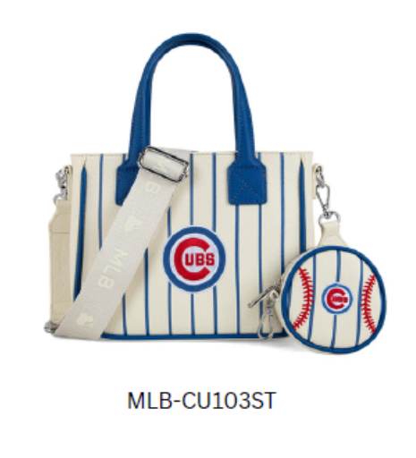 Chicago Cubs Montana West Faux Leather Tote Bag with Coin Purse