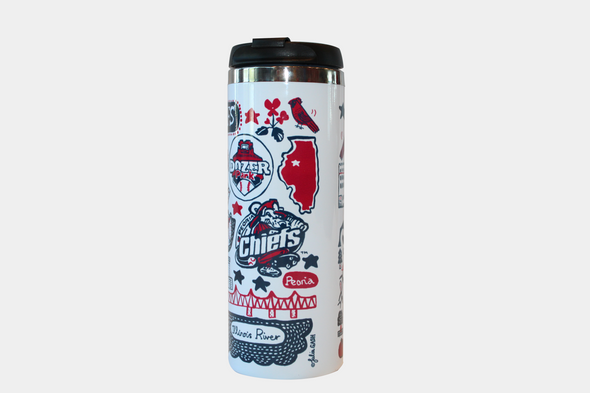 Peoria Chiefs Stainless Steel Mug by Julia Gash