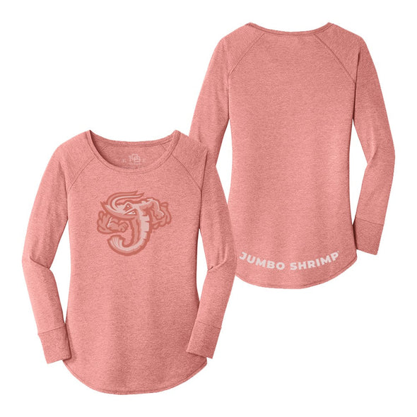 Jacksonville Jumbo Shrimp 108 Stitches Ladies Blush L/S Tunic