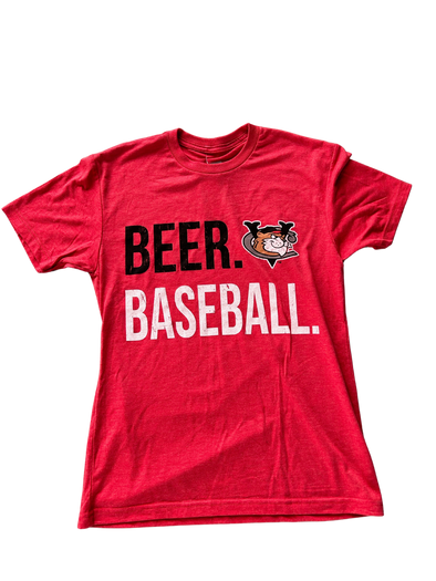 Beer Baseball Red Shirt