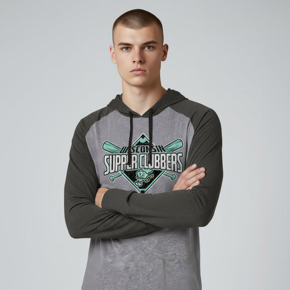 Wisconsin Supper Clubbers Raglan Hoodie Tee *NEW*
