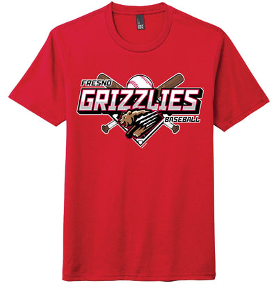 Red Fresno Grizzlies Diamond Tee