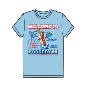 Amarillo Sod Poodles Toddler Welcome To Hodgetown Hot Dog Tee