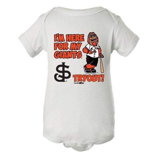 San Jose Giants Boys White Tryout Onesie