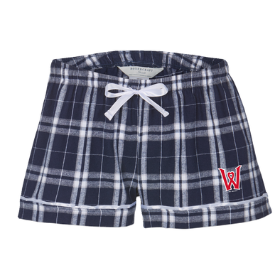 Worcester Red Sox Boxercraft Women's Navy Heart Flannel Shorts