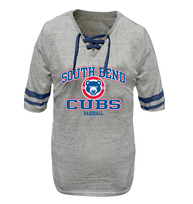 South Bend Cubs Women's Plus Laces T-Shirt