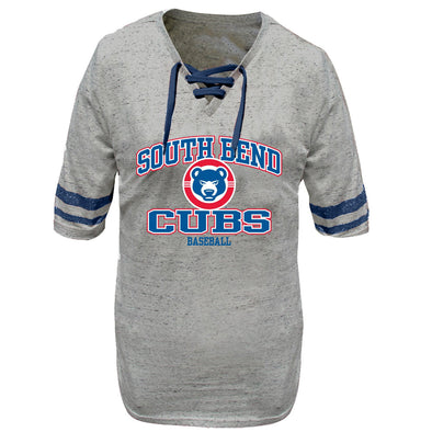 South Bend Cubs Women's Plus Size Laces T-Shirt
