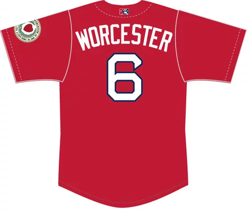 Worcester Red Sox OT Sports Red Worcester 6 Jersey