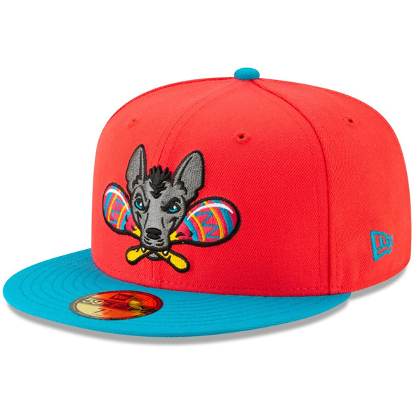 Gwinnett Stripers Xolos de Gwinnett New Era 5950 On Field Cap- Neon Red/Neon Blue