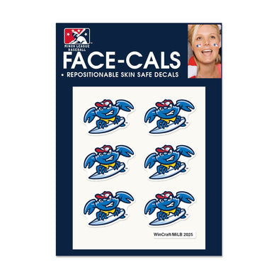 Jersey Shore BlueClaws WinCraft Surfing Crab Face Cals