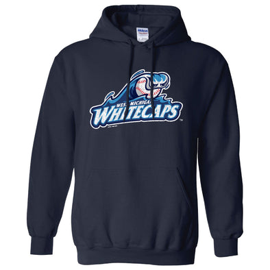 West Michigan Whitecaps Youth Primary Logo Navy Hood