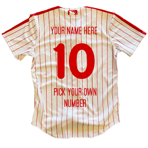 Wilson EvoShield Home Red Pinstripes Youth Replica On-Field Jersey