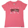 NE Girl's sequin v-neck tee