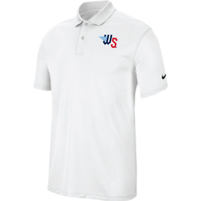 Wichita Wind Surge Adult White Golf Victory Solid Polo