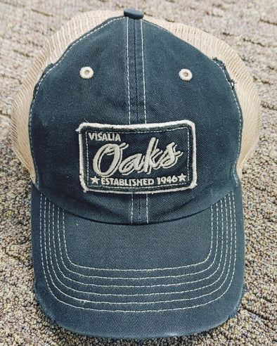 Visalia Oaks Mesh Truckers Cap with Vintage Oaks Label