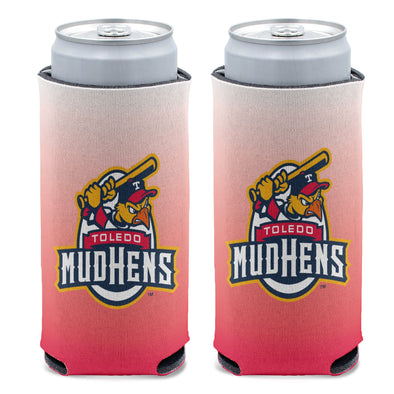 Toledo Mud Hens Red Dipped Slim Can Coozie