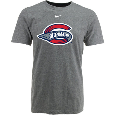 Greenville Drive Youth Gray Primary Logo Tee