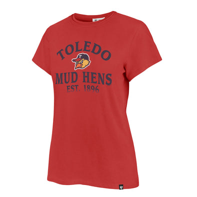 Toledo Mud Hens Red Fade Up Ladies T