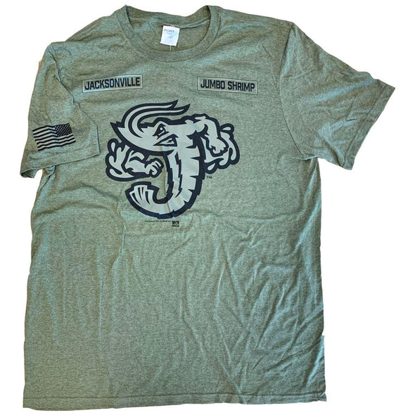 Jacksonville Jumbo Shrimp Salute to Service Triblend Tee