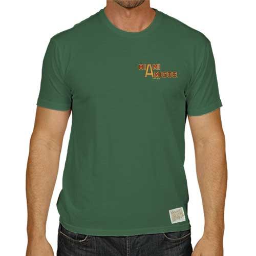 Miami Amigos Hometown Collection Retro Brand Green T-shirt