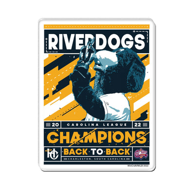 Charleston RiverDogs Carolina League Back to Back  Championship Magnet