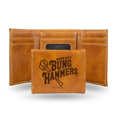 Beer City Bung Hammers Laser Engraved Trifold Wallet - SPECIAL ORDER