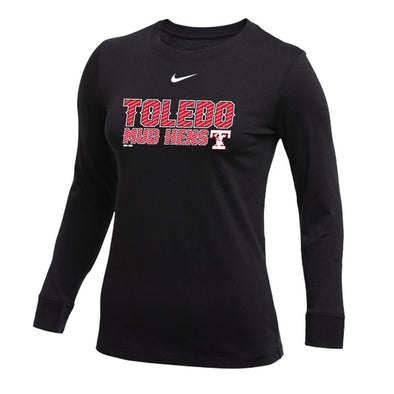 Toledo Mud Hens Black Nike Women's Cotton Long Sleeve T-shirt